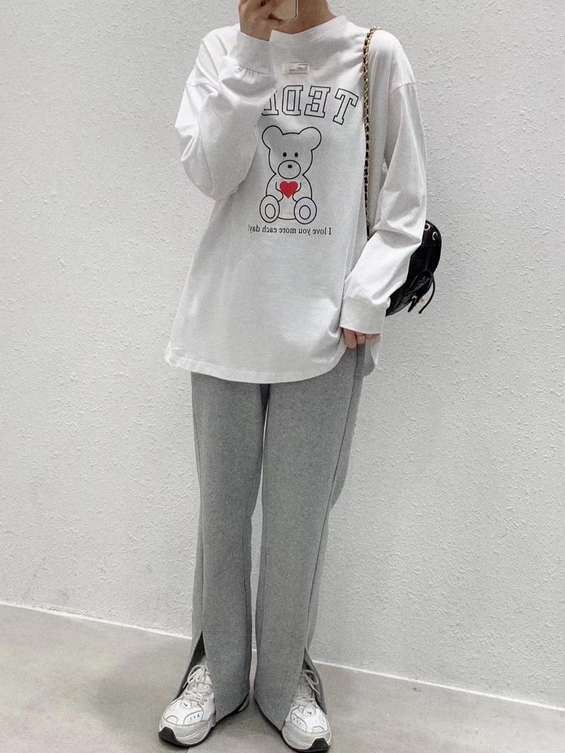 韩味小熊T怎么搭都好看，女装，熙雯