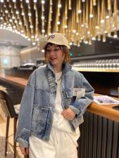 牛仔外套，女装，跳跳谷