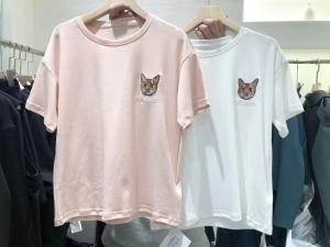 现货 重工刺绣猫T,女装,TOP.1