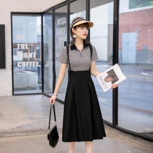 现货夏季新款两件套连衣裙,女装连衣裙,依美依缘