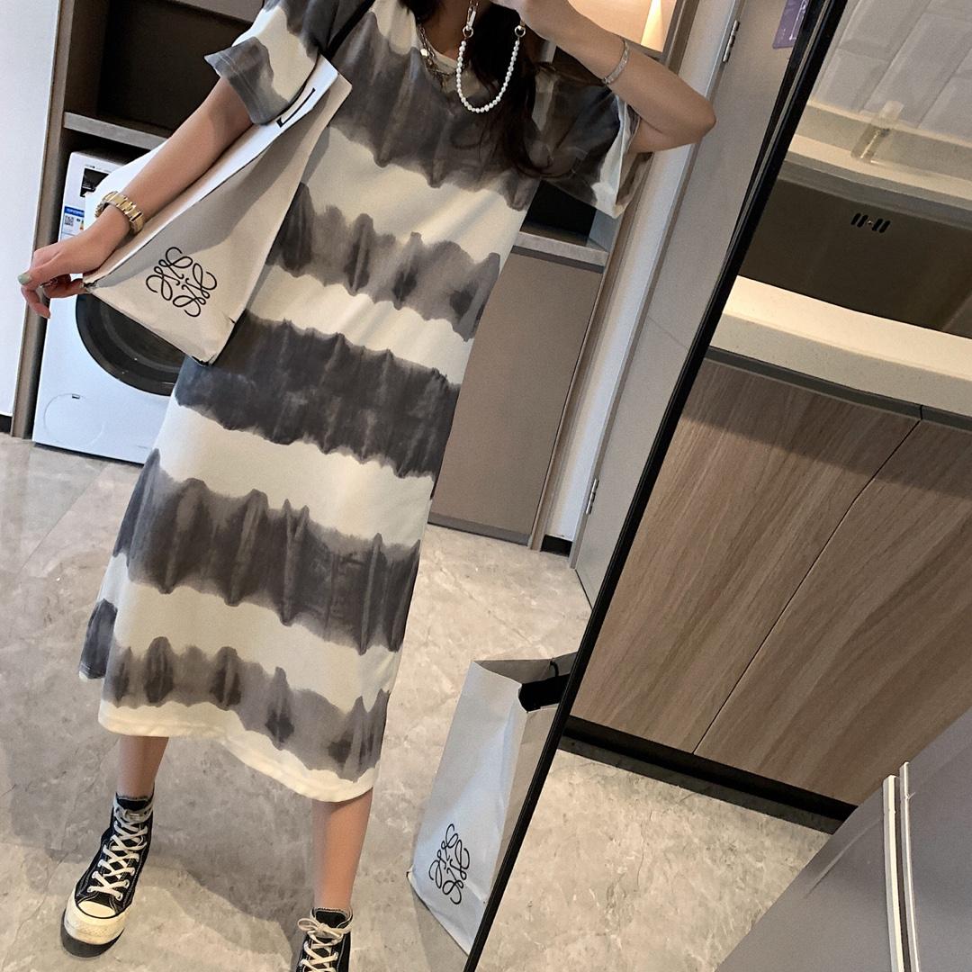 泼墨宽松长裙，女装，XTZ style