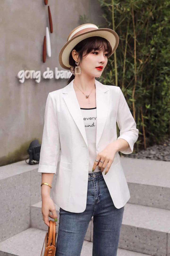 时尚修身显瘦西装外套，女装西装，千利红