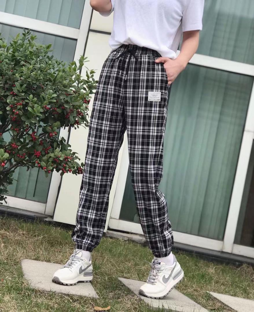 薄格子裤，女装，开心依典