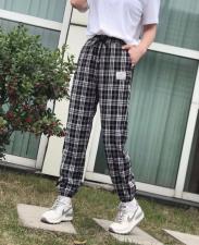 薄格子裤，女装，开心依典