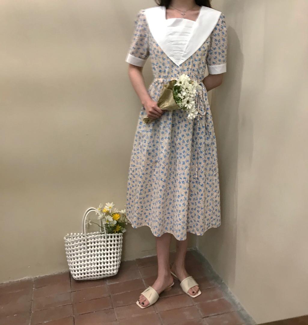 夏季拼接碎花裙，女装，五和六季