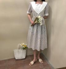 夏季拼接碎花裙，女装，五和六季