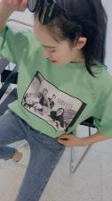 韩新款洗水棉T～，女装，LOVELS