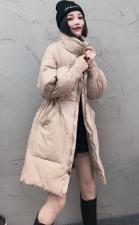 W6821可盐可甜泡泡袖抽绳时尚百分百羽绒保暖羽绒服，女装羽绒服，L·H·X