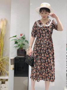 夏季韩版碎花连衣裙,女装连衣裙,巴厘时尚