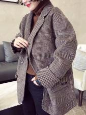 SL2081欧货西装领四粒扣百分百羊毛双面呢大衣，女装西装，L·H·X