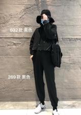 现货春设计感简易双拉链连帽卫衣女长袖休闲裤，女装卫衣/绒衫，ABout阿布