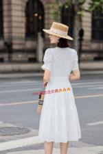 2021夏装新款松紧腰短袖法式轻奢小众炸街今年，女装，与慧辛