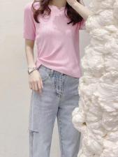 一粒扣针织上衣，女装，WW9