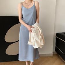 仿醋酸吊带裙，女装背心吊带，贝纳拉