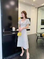 2021年夏季新品梅花印花连衣裙，女装连衣裙，圣伊敏