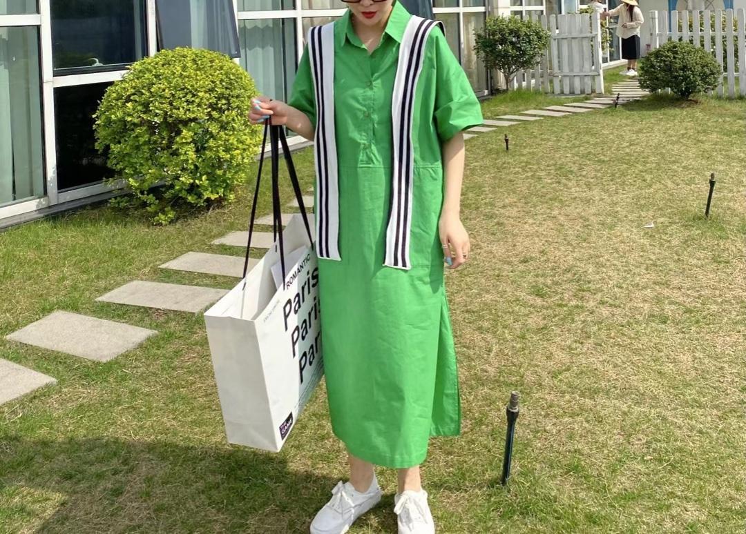 韩版衬衫裙，女装衬衫，Q.P