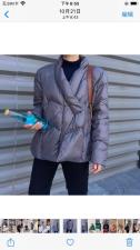设计师款和服领羽绒服款式SML，女装羽绒服，尚映