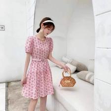 2021年夏季新品韩版印花连衣裙，女装连衣裙，圣伊敏