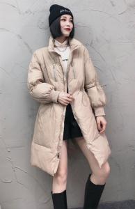 W6821可盐可甜泡泡袖抽绳时尚百分百羽绒保暖羽绒服,女装羽绒服,L·H·X