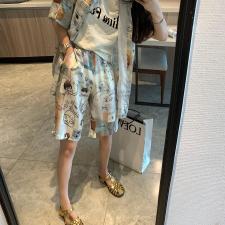印花中裤，女装，XTZ style