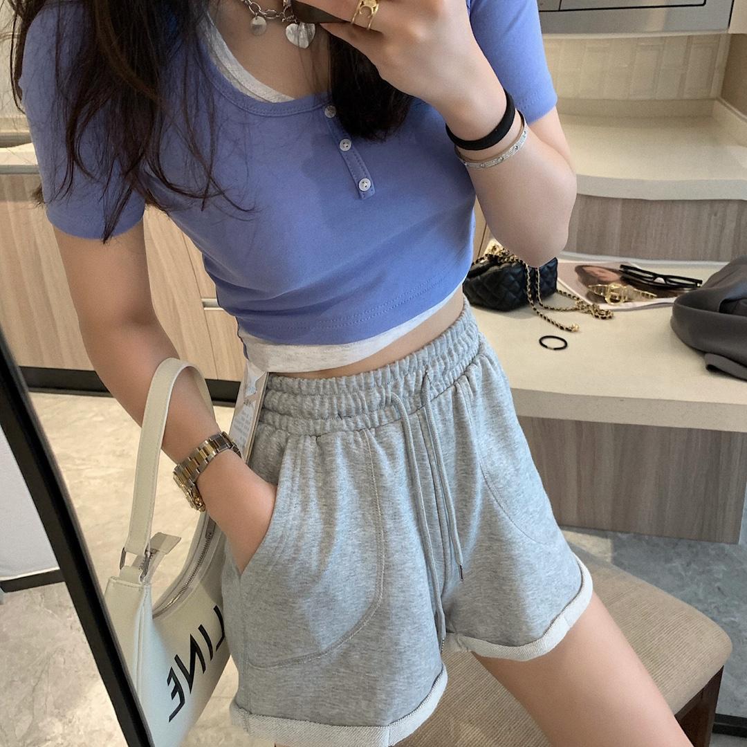 87325假两件短t，女装，XTZ style