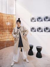 含棉大领子棉衣，女装棉衣/棉服，YOUER DENG