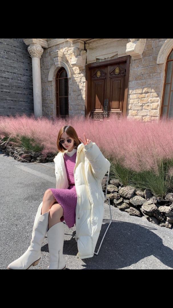 0907长款羽绒服90绒SML，女装羽绒服，尚映