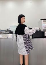 【现货】春季休闲拼接衬衣，女装，玲珑秀