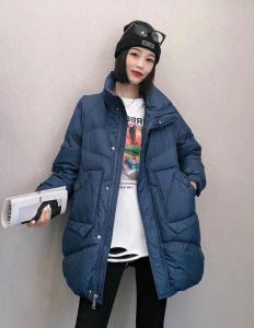 DG839欧货大口袋立领拉链百分百羽绒外套,女装,L·H·X