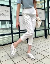 【现货】夏季新款弹力码休闲裤，女装休闲裤，淳·清衣社