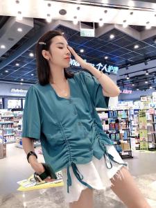V领双抽绳上衣，一杭主推款,女装,一杭