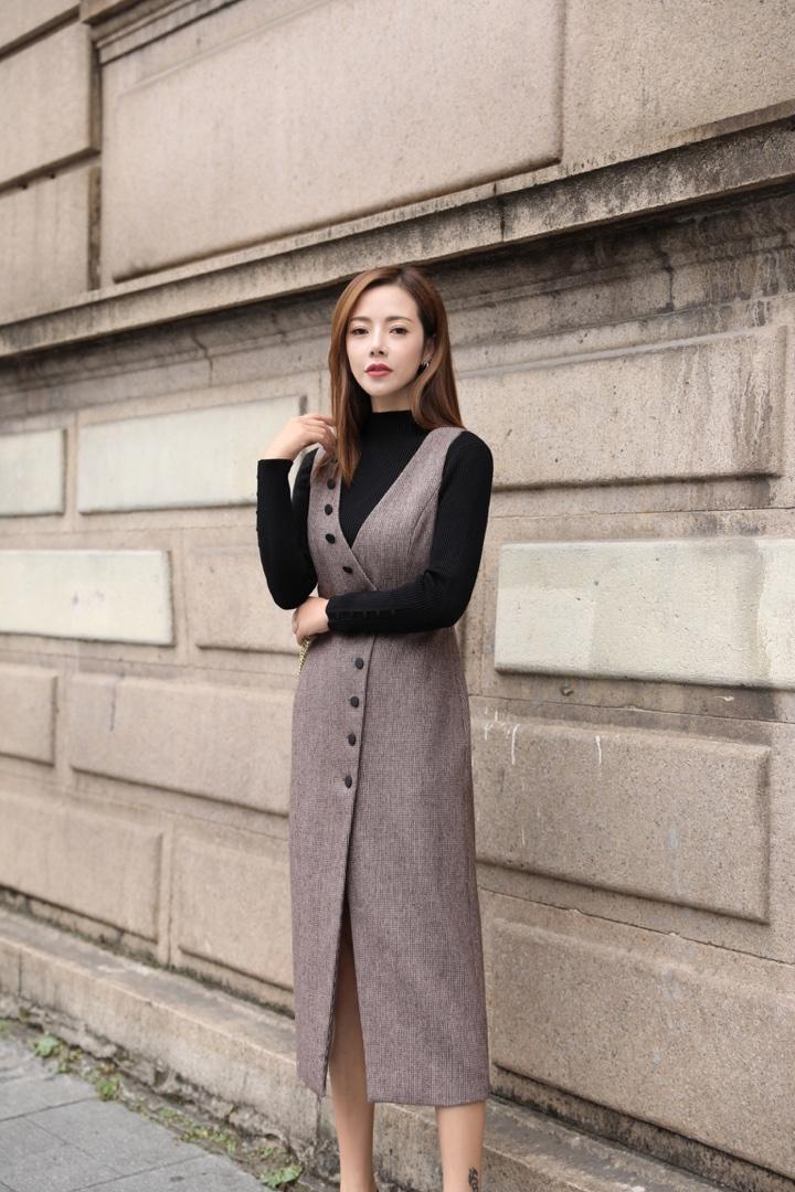 冬季打底连衣裙，女装连衣裙，韩彬铭品