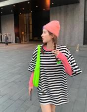 （现货）夏季新款，百搭条纹大版T，女装，小时代