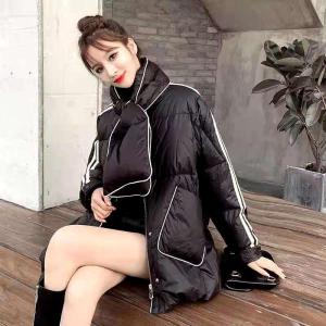DG850韩范时尚简约大口袋配围脖冬季保暖羽绒服，女装羽绒服，L·H·X