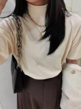 春装新款中领短袖T,女装,蘑菇兄弟