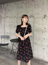 【现货】夏季新款小清新樱桃连衣裙，女装连衣裙，芷炫