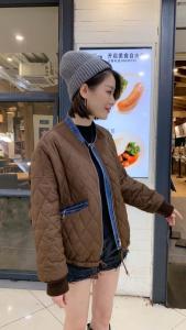 牛仔拼接牛仔羽绒棉,女装,烟雨美人