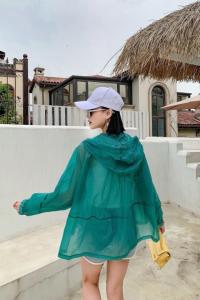 短款防晒衣,女装,火红