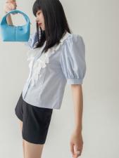 【现货】韩版泡泡袖衬衣2012X1196，女装，parfum labo