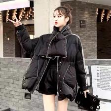 DG850韩范时尚简约大口袋配围脖冬季保暖羽绒服，女装羽绒服，L·H·X