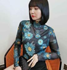 进口彩钻韩网印花，女装，赫琳娜