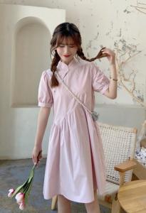 盘扣连衣裙,女装连衣裙,Linda Jean