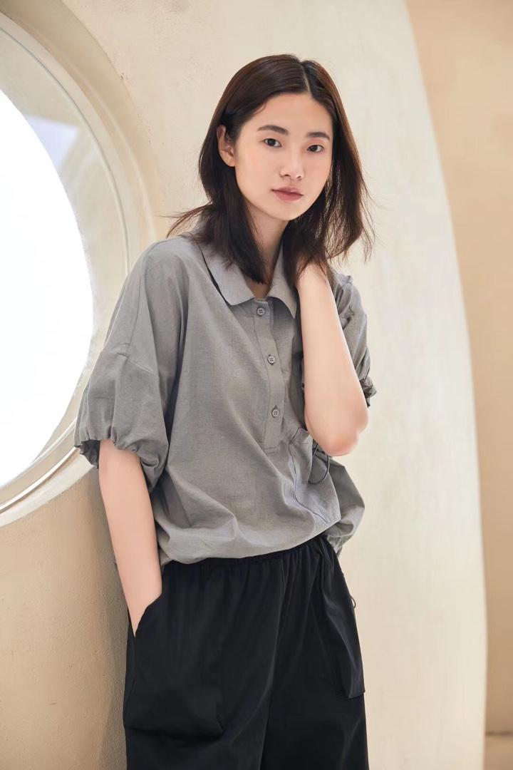纯棉短袖，女装，with E Q