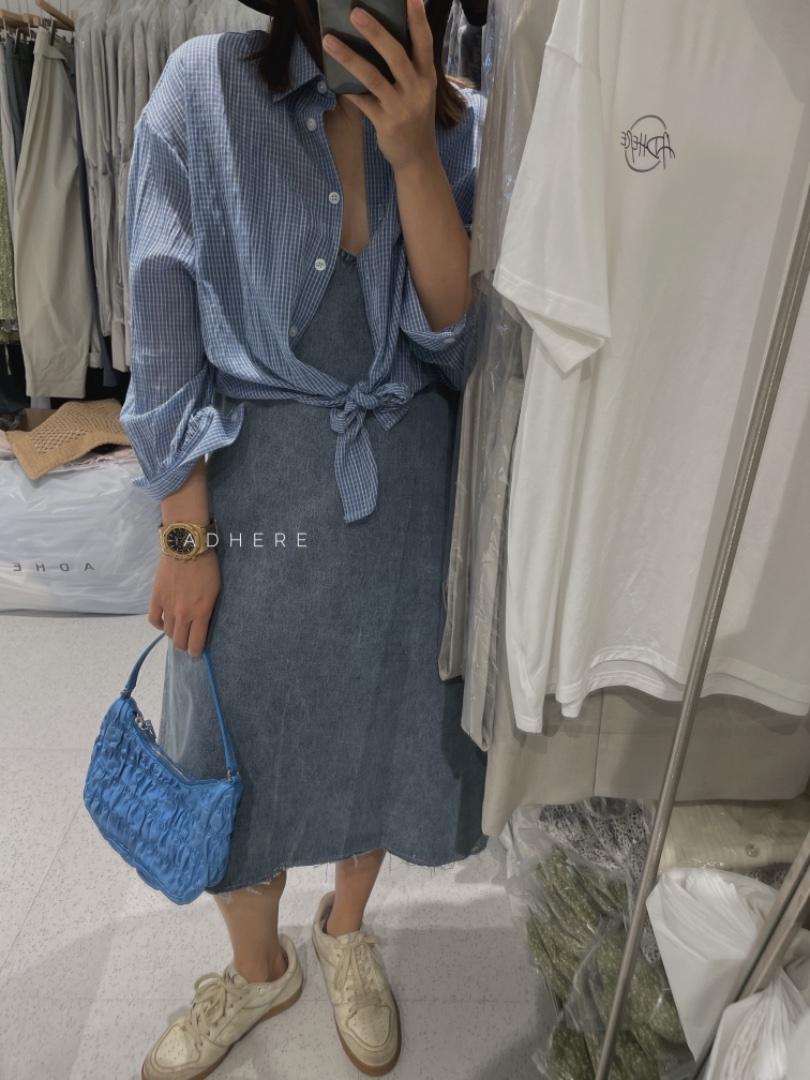 现货水洗牛仔裙百搭款式sm，女装，ADHERE
