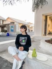 空气层圆领卫衣，女装卫衣/绒衫，碧沁伊人