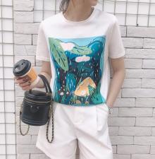 夏季新款高弹牛奶丝面料T，女装，格瑞琪