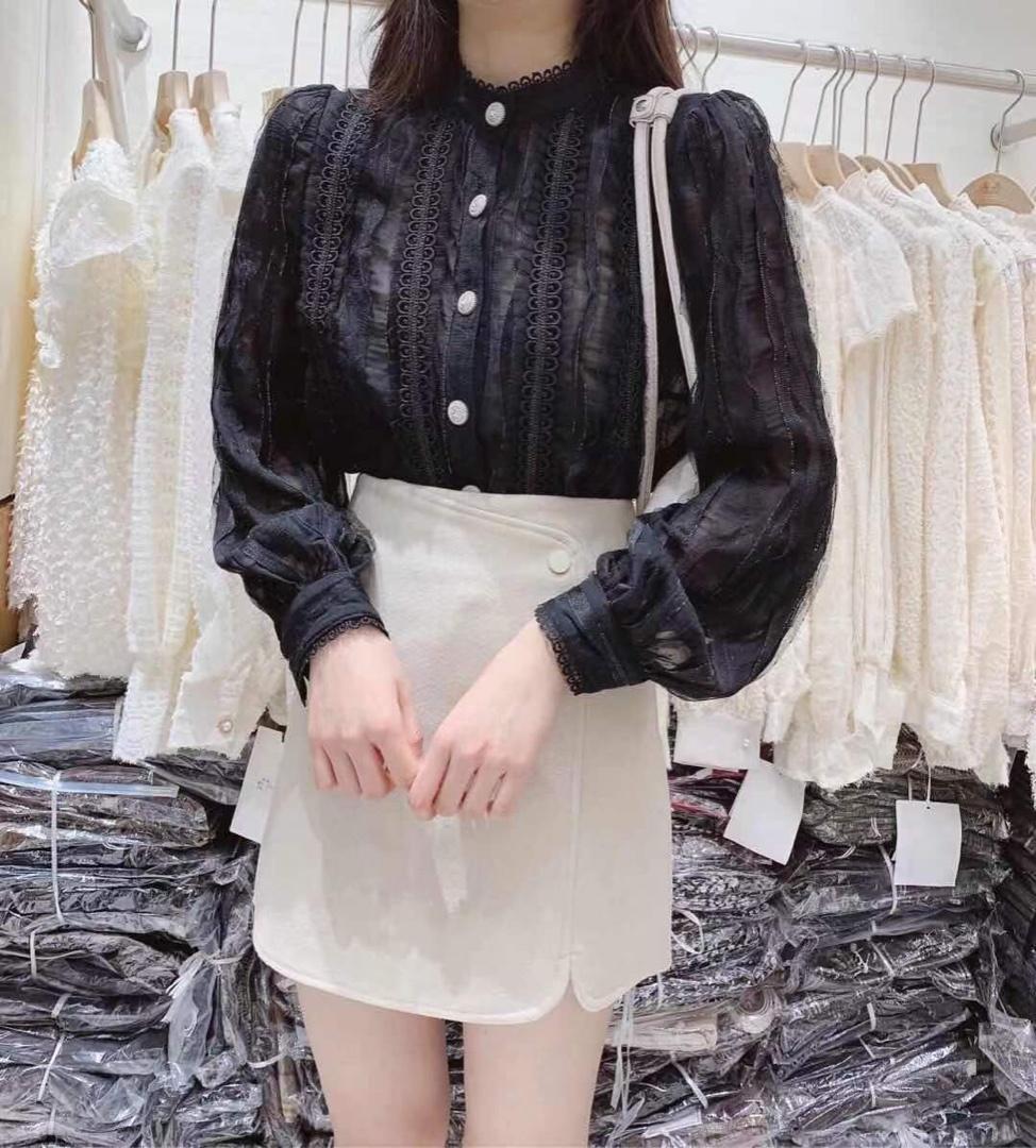 春季新款重工亮钻小衫，女装，青羽鹤