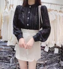 春季新款重工亮钻小衫，女装，青羽鹤