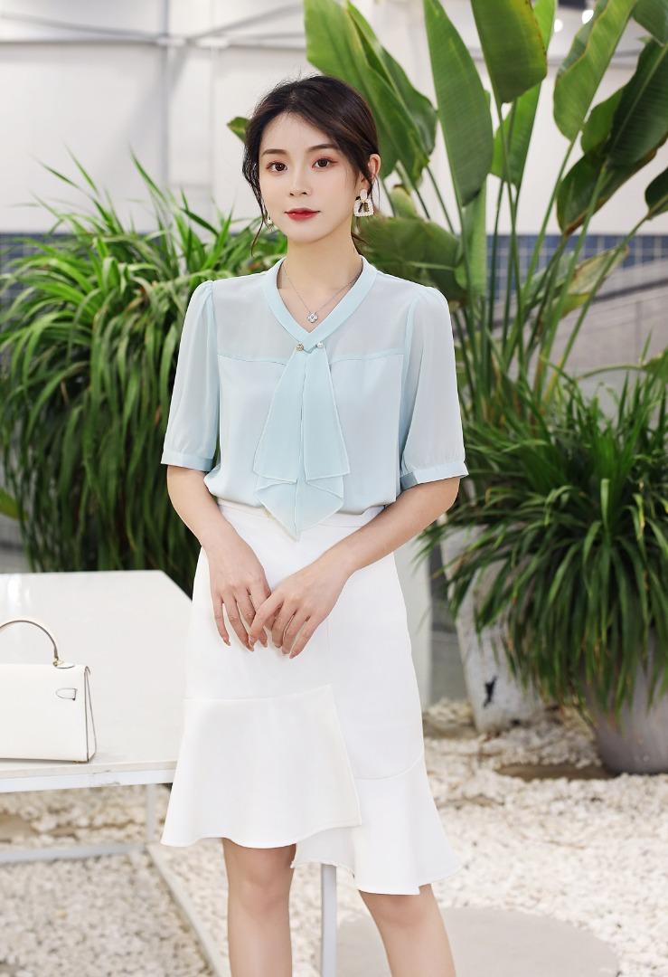 珍珠扣女人味小衫，女装，红利秀雅