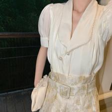 高品质钉珠衬衫，女装衬衫，M.W 嫚维